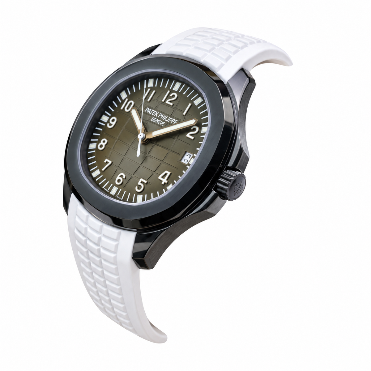 Patek Philippe Aquanaut | DLC Black Case White Strap