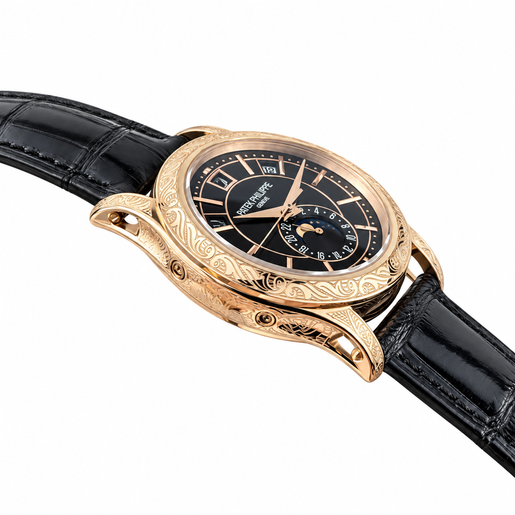 Patek Philippe Annual Calendar Moon Phase 40mm Rose Gold Black Dial