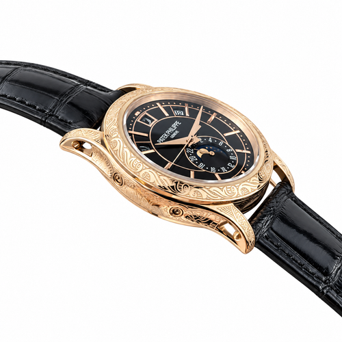 Patek Philippe Annual Calendar Moon Phase 40mm Rose Gold Black Dial