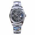 Rolex Steel Datejust Wimbledon Slate Roman Watch