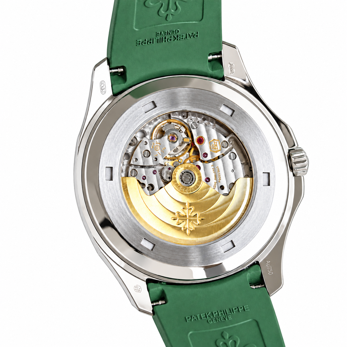 Patek Philippe White Gold Aquanaut Olive Green Dial Date