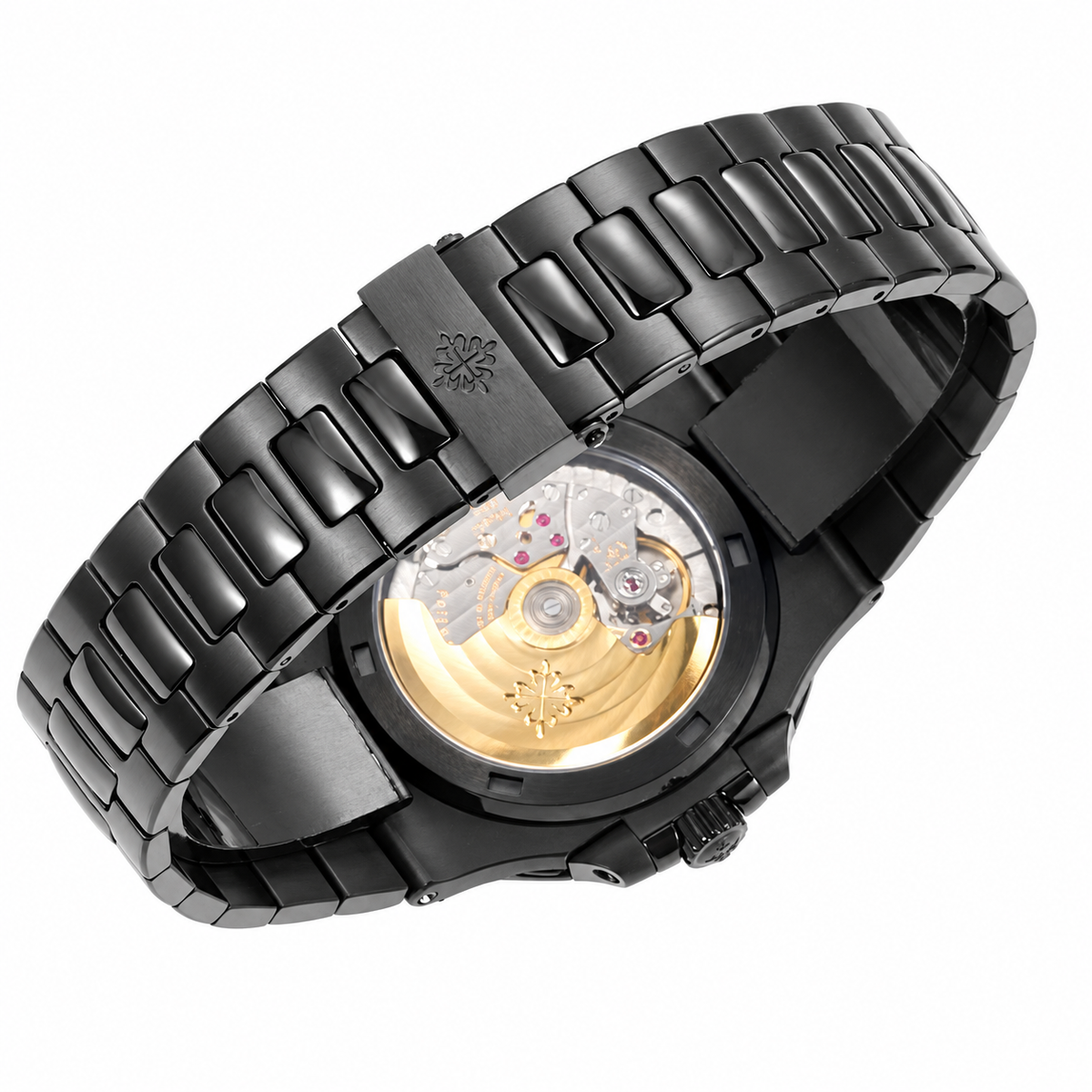 Patek Philippe Black DLC Nautilus Yellow Dial