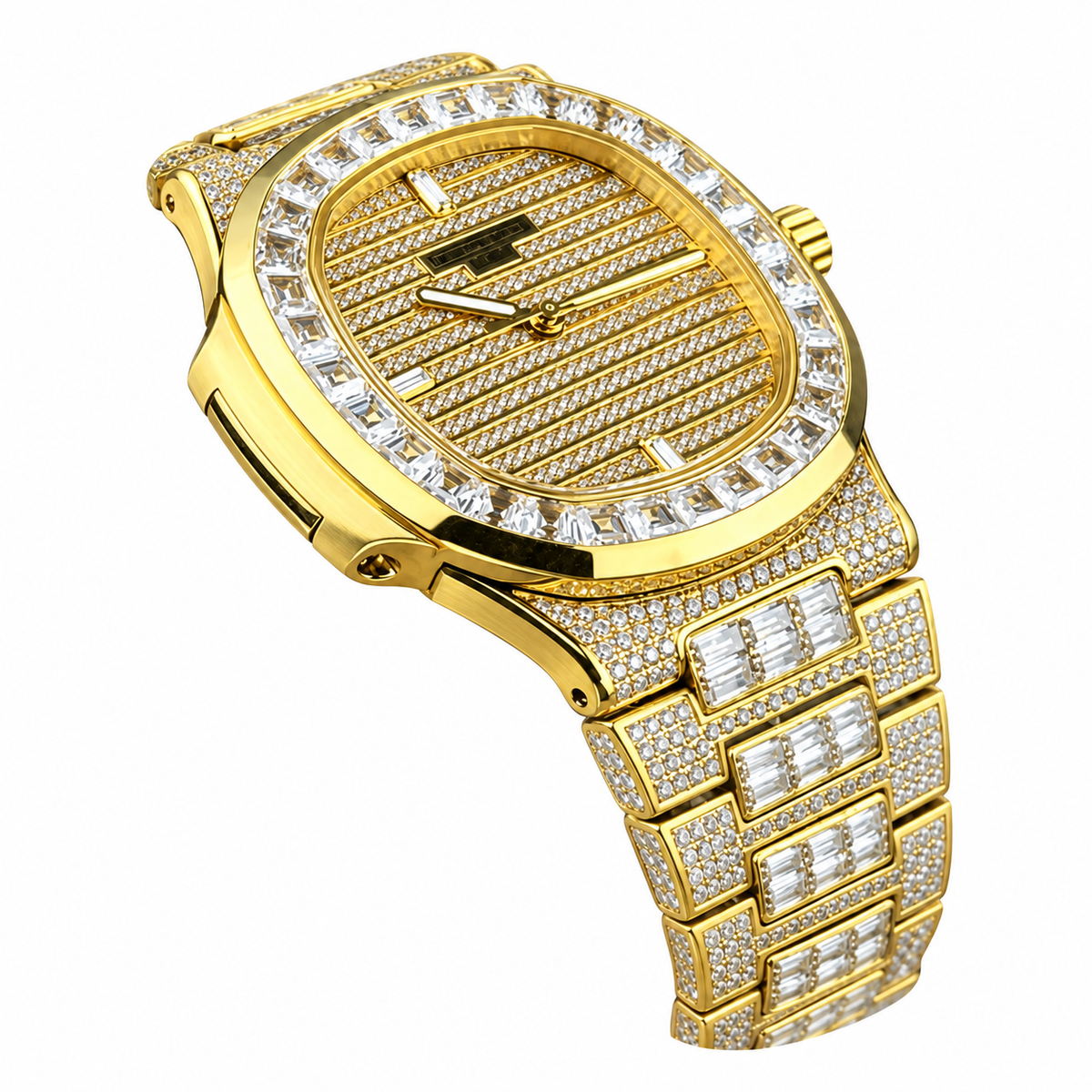 Patek Philippe Yellow Gold Nautilus Full Diamond Bracelet