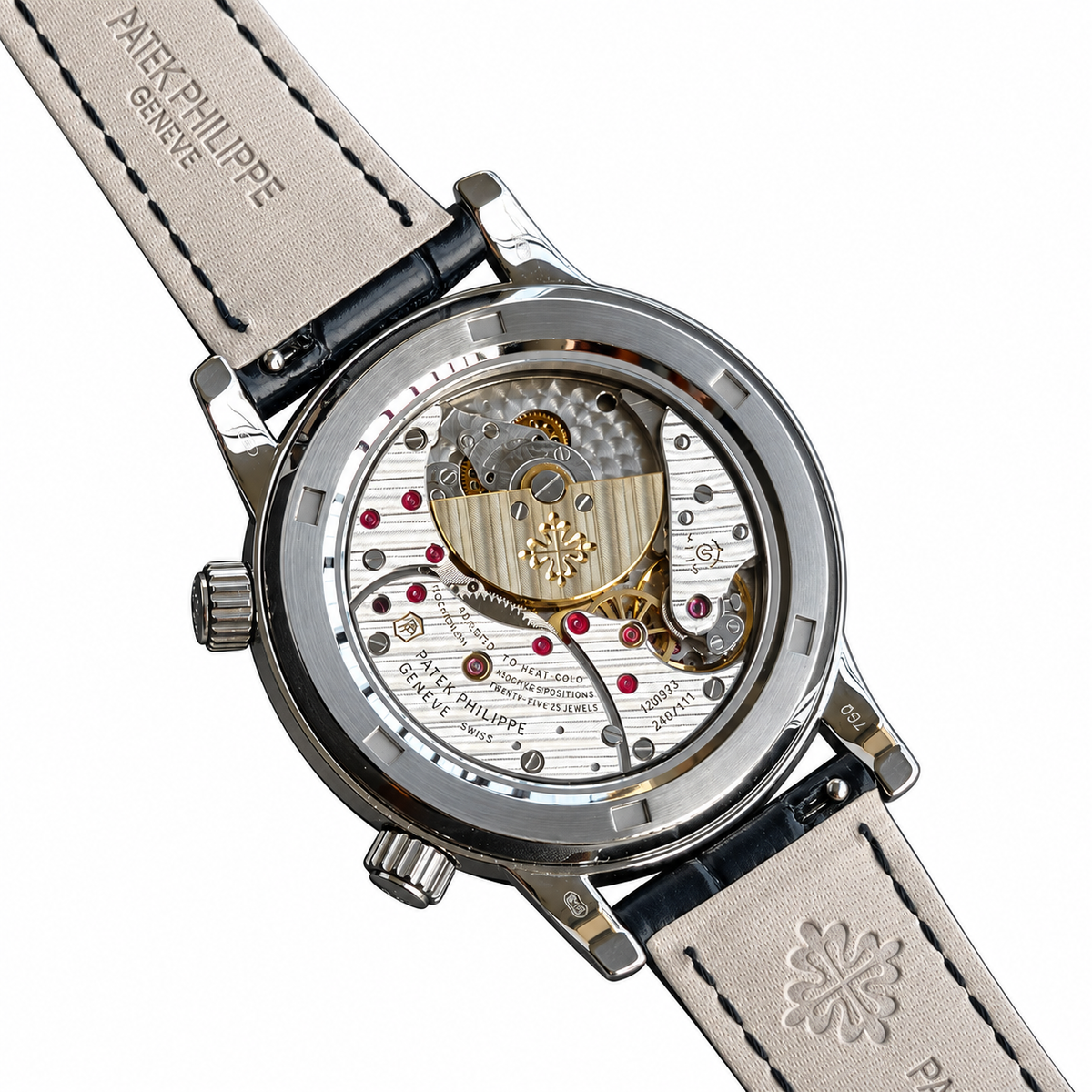 Patek Philippe White Gold Sky Moon Celestial Emerald Bezel Black Dial