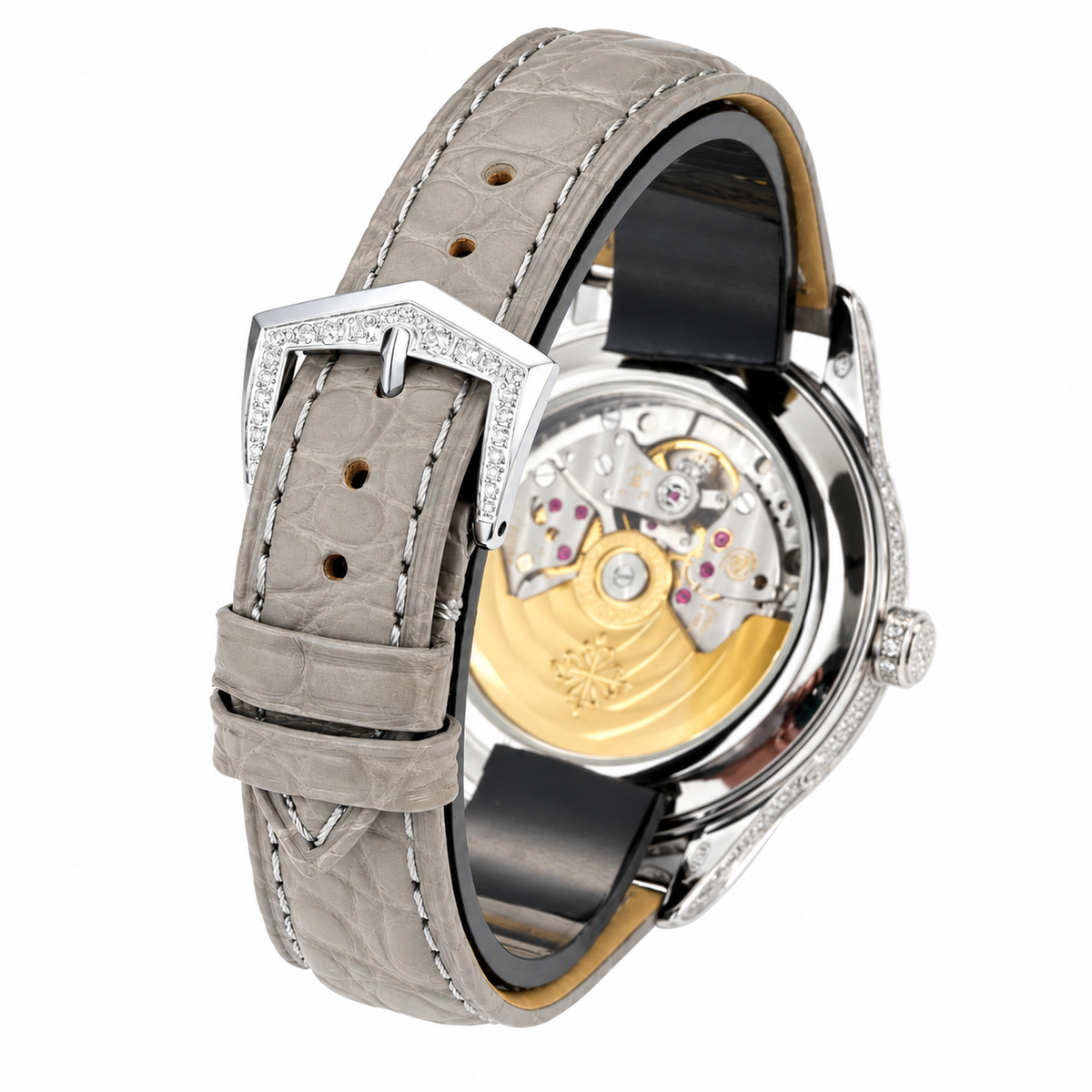 Patek Philippe White Gold Annual Calendar Full Diamond Star Moon Phase