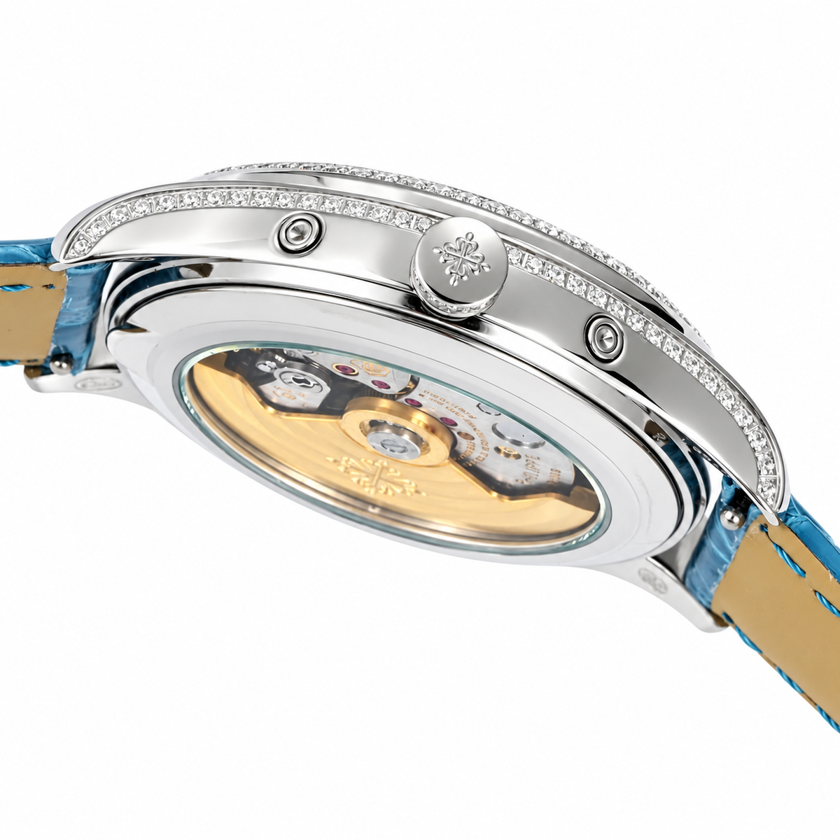 Patek Philippe White Gold Annual Calendar Diamond Blue Dial Star Moon Phase
