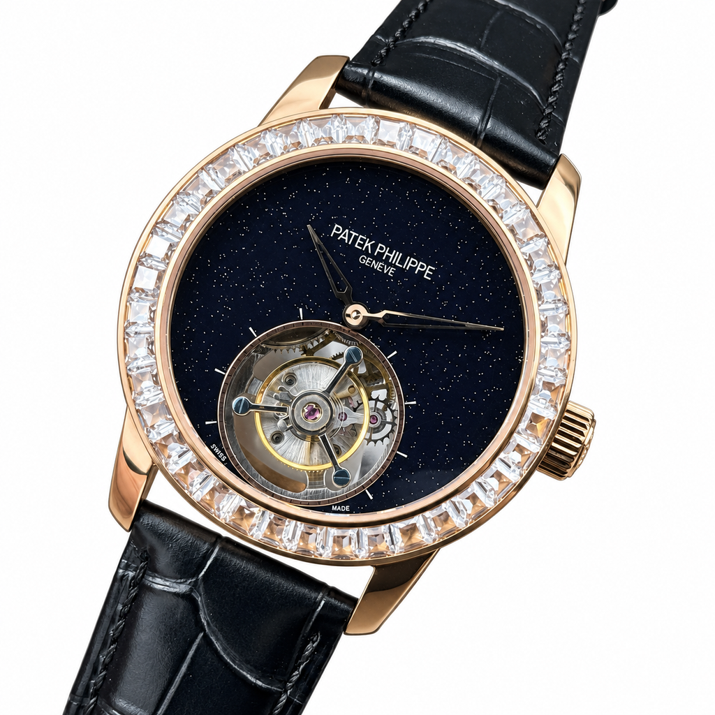 Patek Philippe Rose Gold Diamond Tourbillon Aventurine