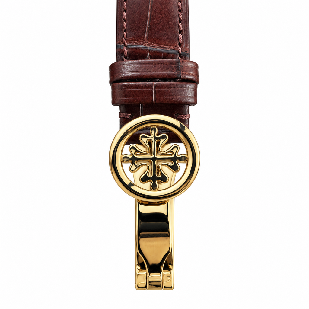 Patek Philippe Rose Gold Calatrava Tourbillon Rainbow White Dial