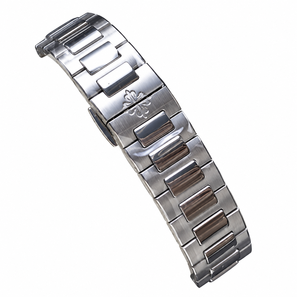 Patek Philippe Nautilus Steel Emerald Baguette Bezel Grey Dial 35mm
