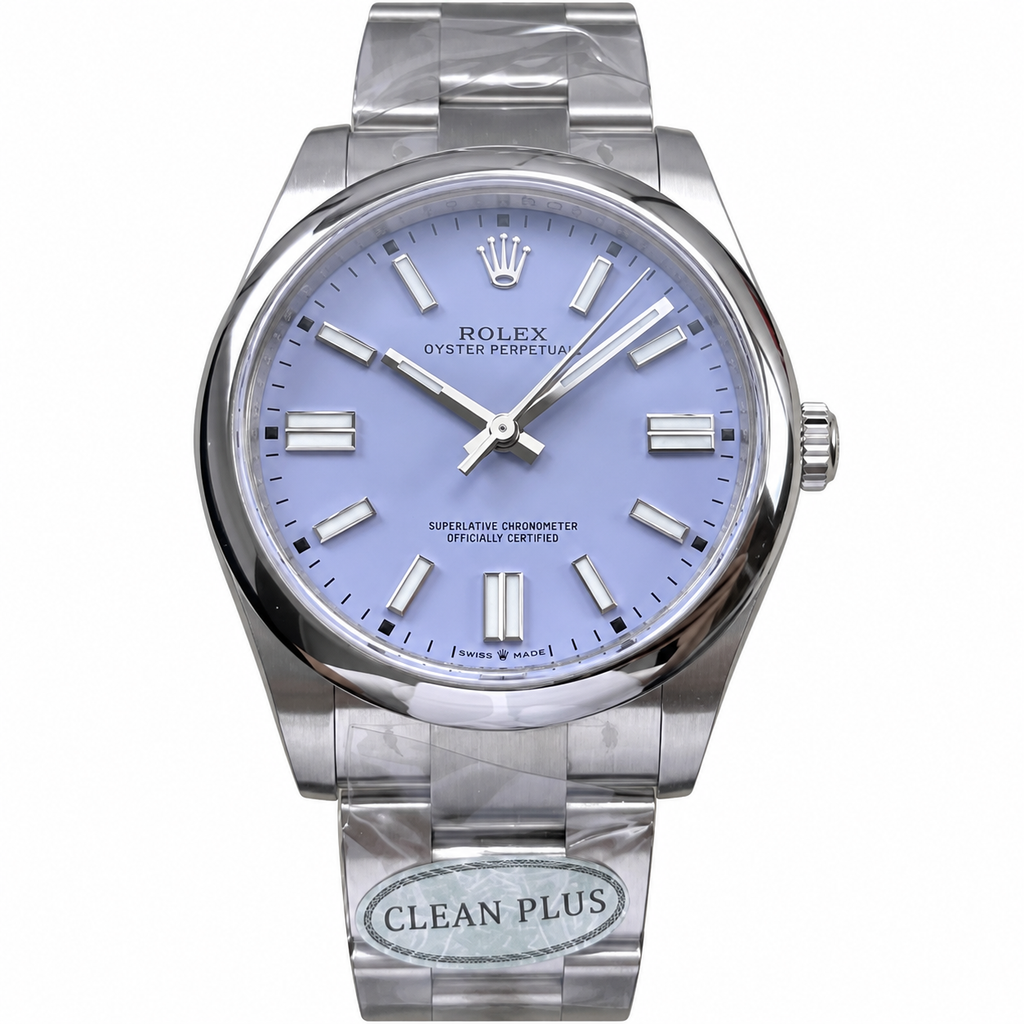 Rolex Steel Oyster Perpetual Periwinkle Blue Watch