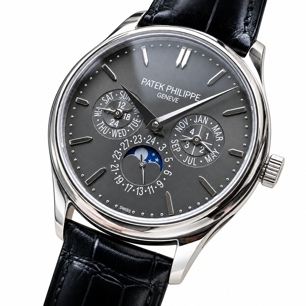 Patek Philippe White Gold Perpetual Calendar Moon Phase