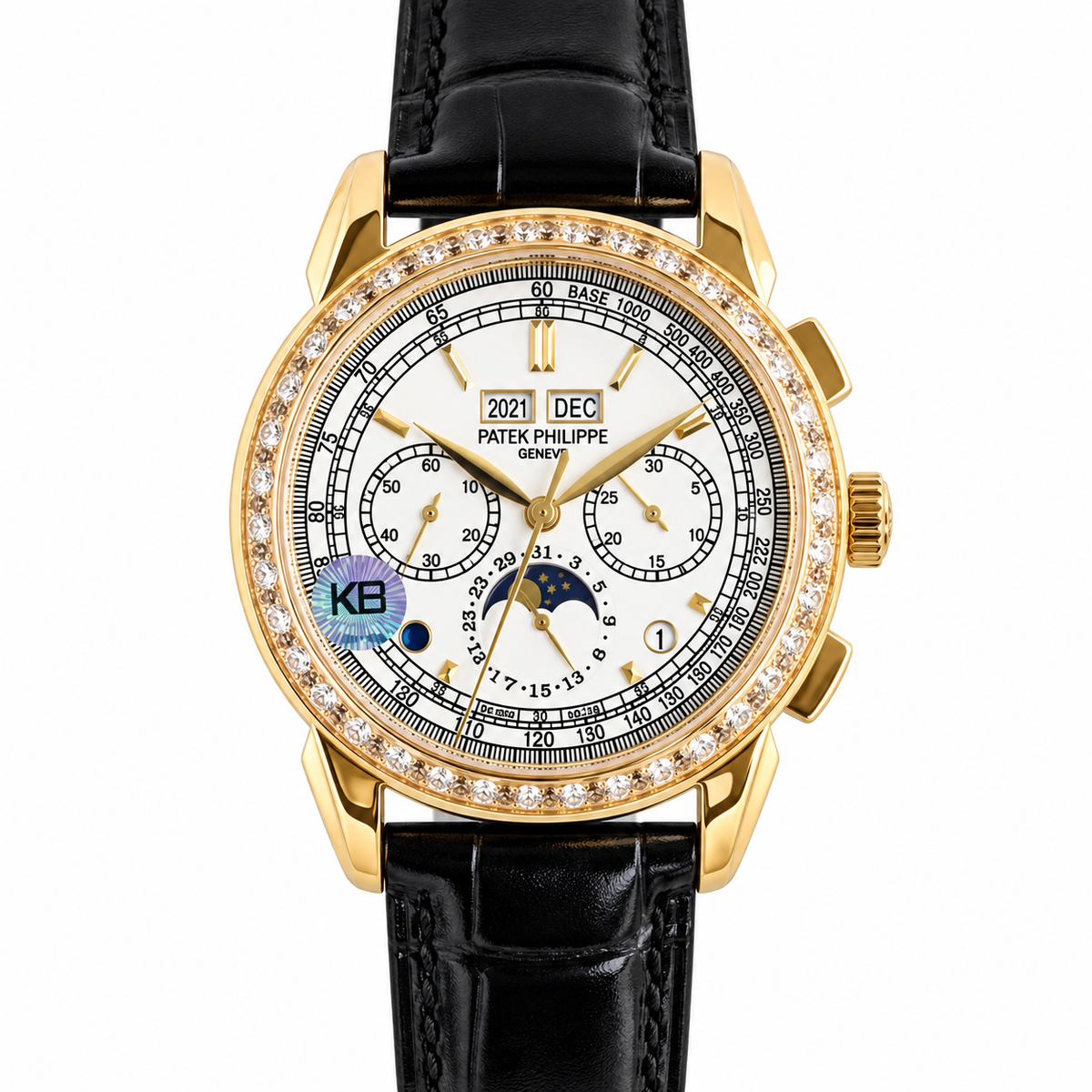 Patek Philippe Grand Complication Perpetual Calendar Chronograph 41mm Yellow Gold Diamond Bezel