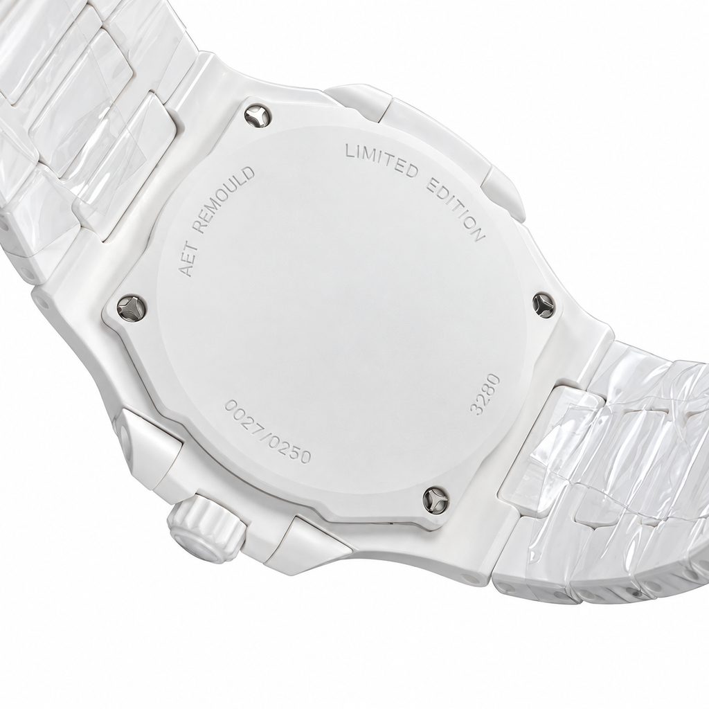Patek Philippe White Ceramic Nautilus Yellow Dial AMG Edition
