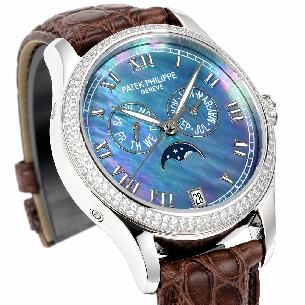 Patek Philippe White Gold Annual Calendar Diamond MOP Dial