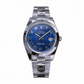 Rolex Steel Datejust Blue Roman Dial Watch