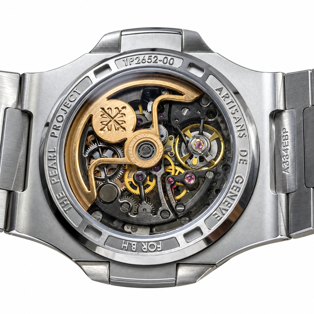 Patek Philippe Nautilus Skeleton Carbon Bezel Pearl Project