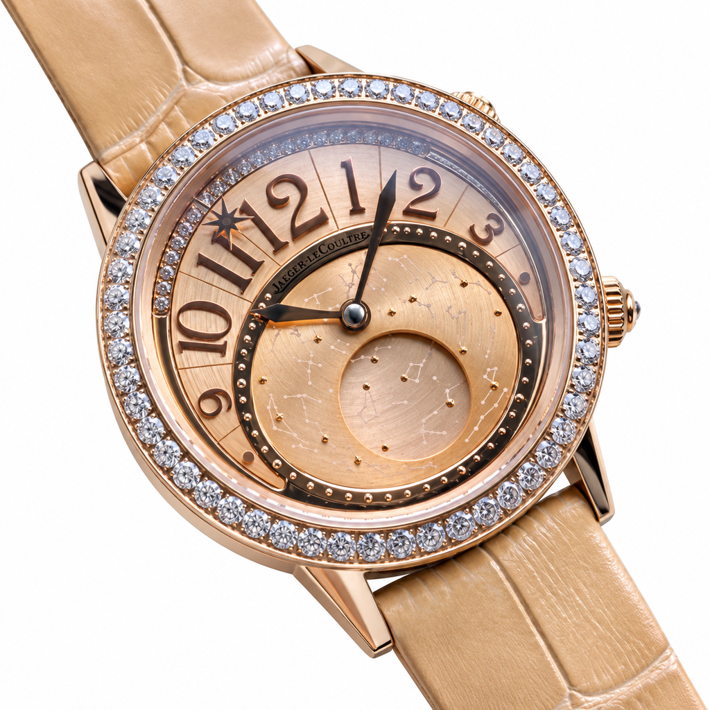 Patek Philippe Rose Gold Diamond Bezel Moon Dial