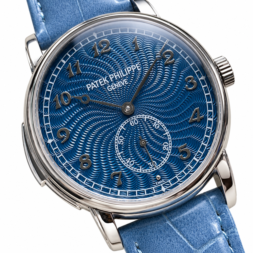 Patek Philippe White Gold Calatrava Blue Enamel Dial