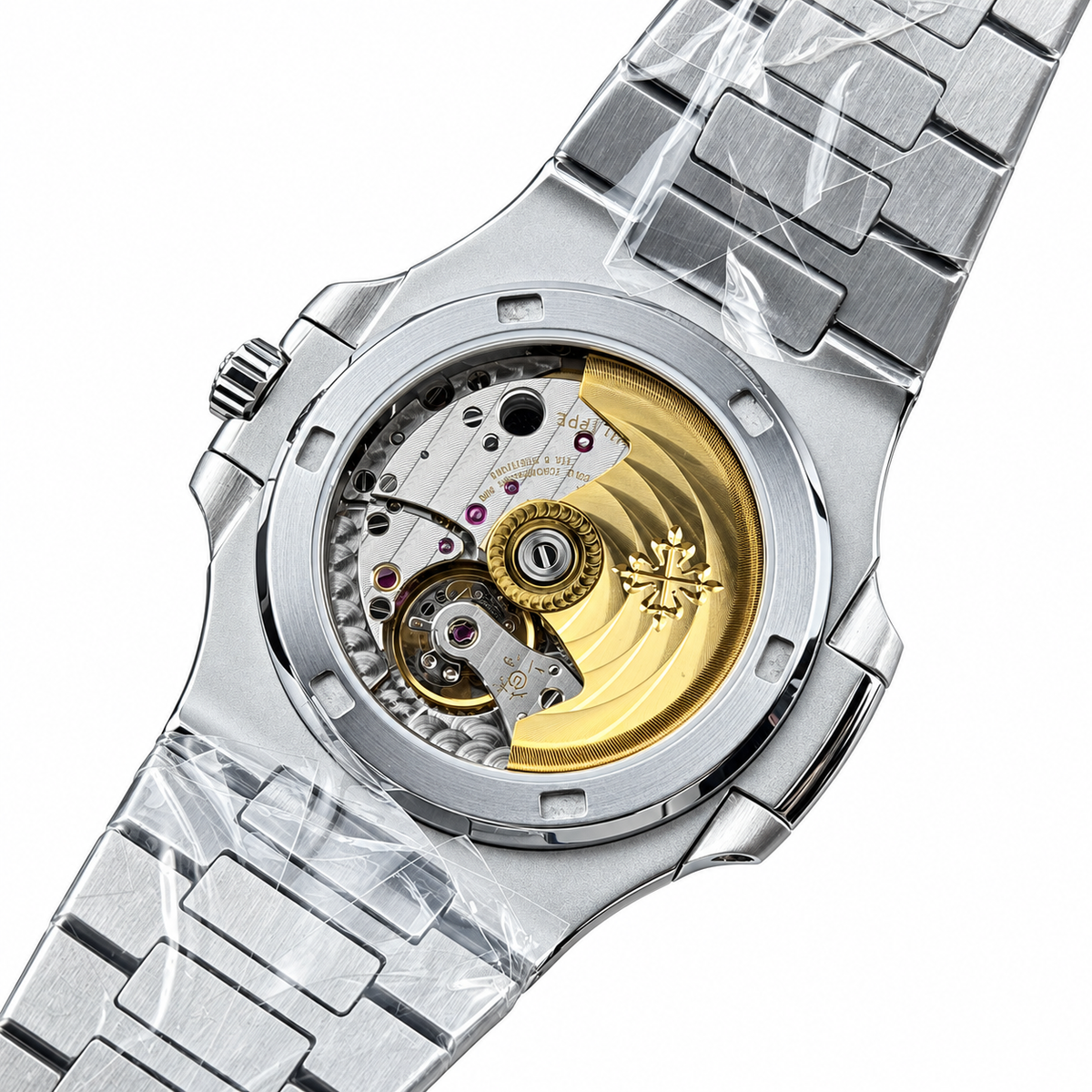 Patek Philippe White Gold Nautilus Full Diamond Iced Out Bracelet