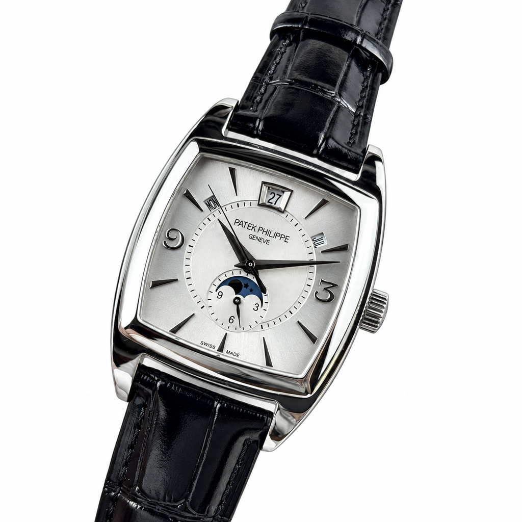 Patek Philippe White Gold Gondolo Silver Dial Moon Phase