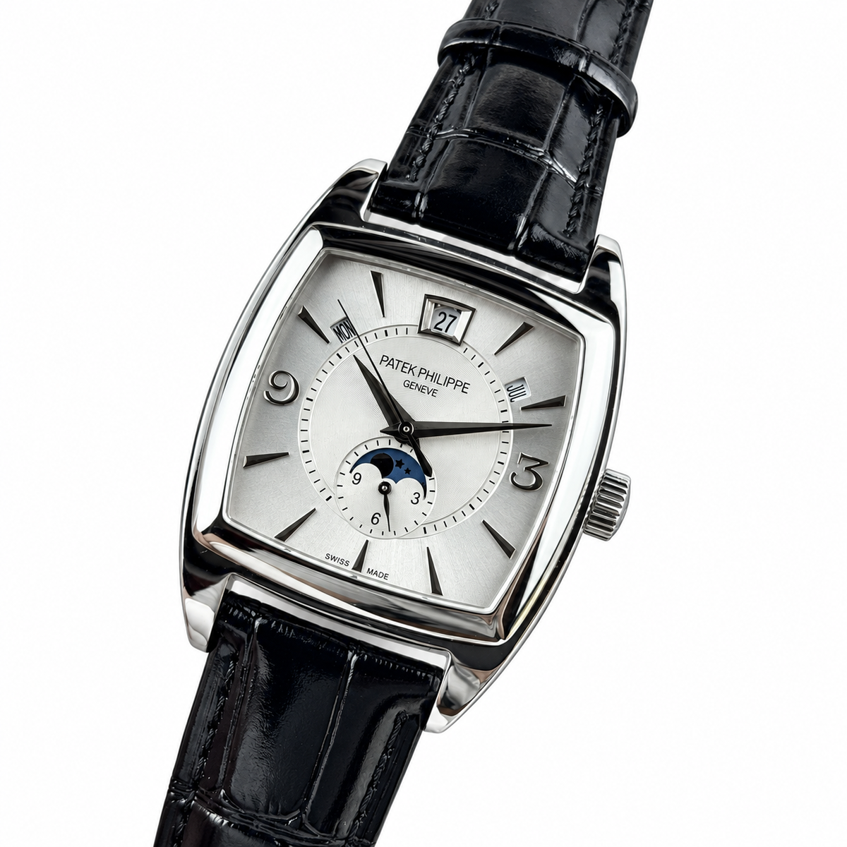 Patek Philippe White Gold Gondolo Silver Dial Moon Phase