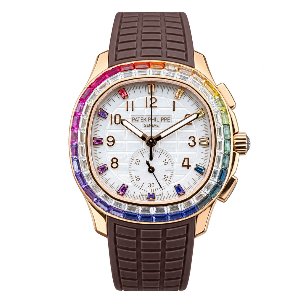 Patek Philippe Rose Gold Aquanaut Chronograph Rainbow Brown