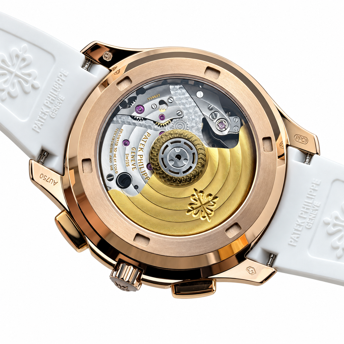 Patek Philippe Rose Gold Aquanaut Chronograph Rainbow White