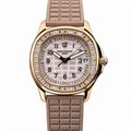 Patek Philippe Rose Gold Aquanaut Luce Diamond Bezel Nude Strap