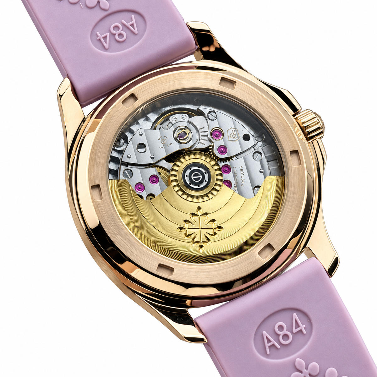 Patek Philippe Rose Gold Aquanaut Luce Diamond Bezel Pink Strap