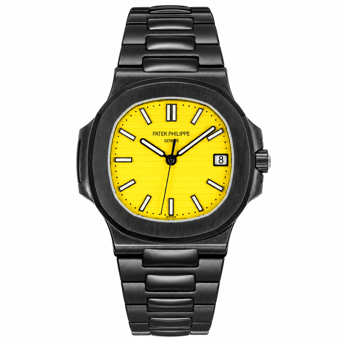 Patek Philippe Black DLC Nautilus Yellow Dial