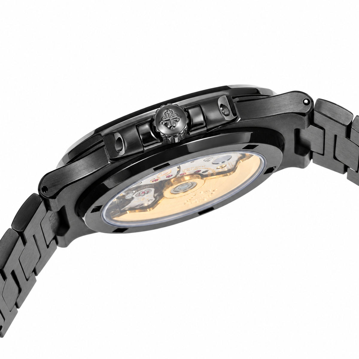 Patek Philippe Black DLC Nautilus Salmon Dial