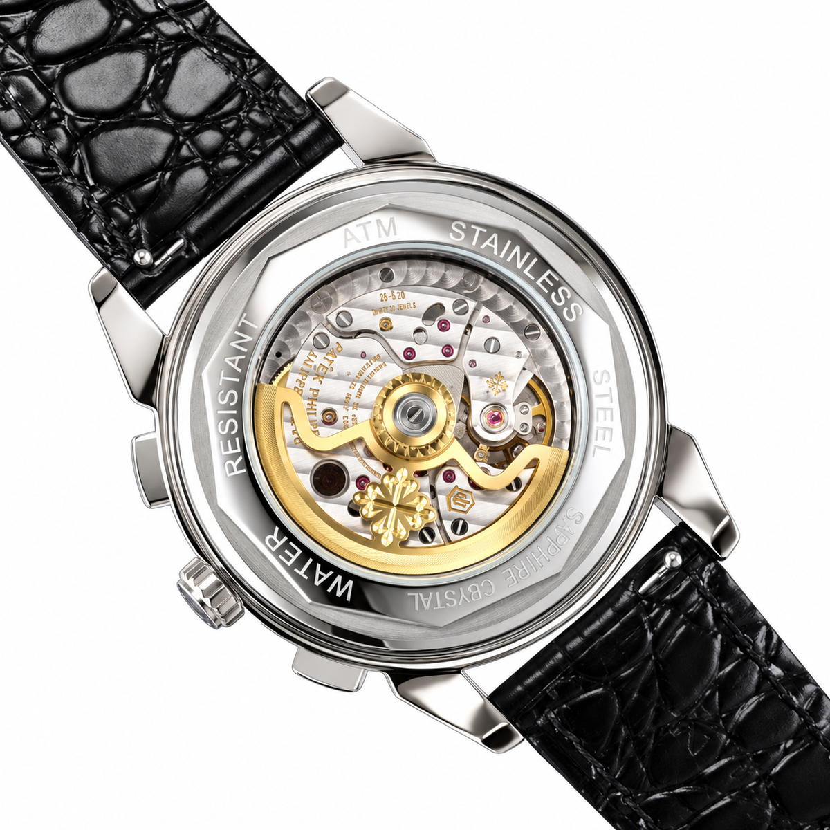 Patek Philippe Grand Complication Perpetual Calendar Chronograph 41mm White Gold Sapphire Pushers Diamond Bezel