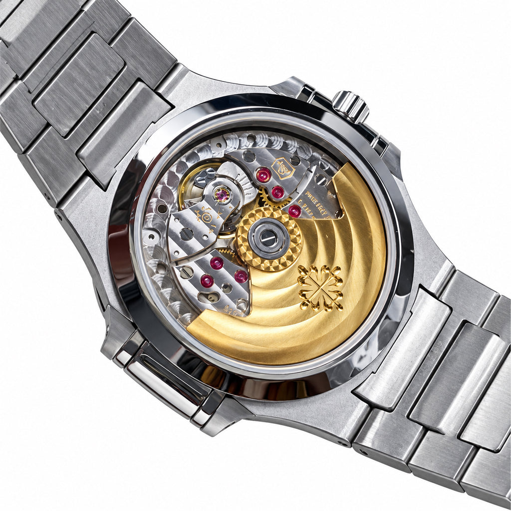 Patek Philippe Nautilus Steel Sapphire Baguette Bezel White Dial 35mm