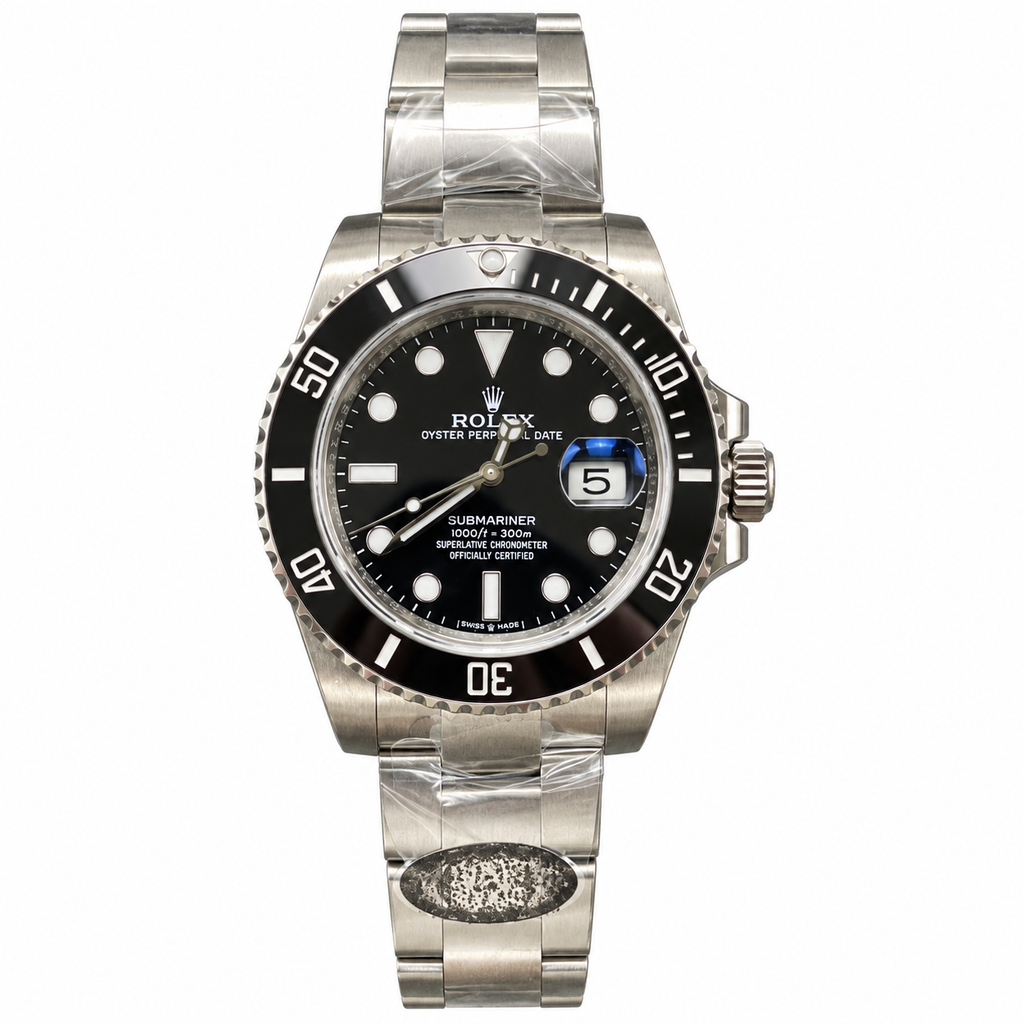 Rolex Steel Submariner Date Black Ceramic Watch