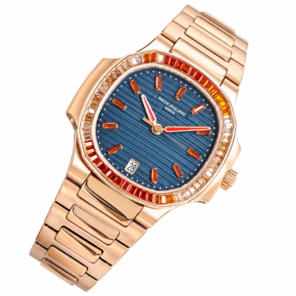 Patek Philippe Women's Rose Gold Style Automatic Watch 35.2mm