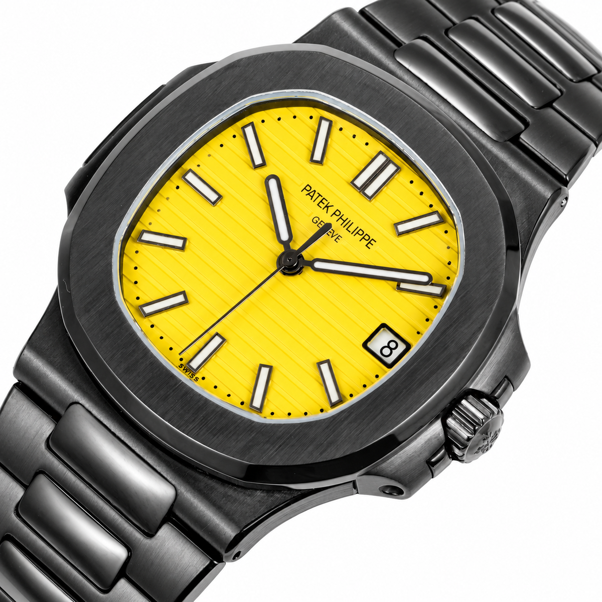 Patek Philippe Black DLC Nautilus Yellow Dial