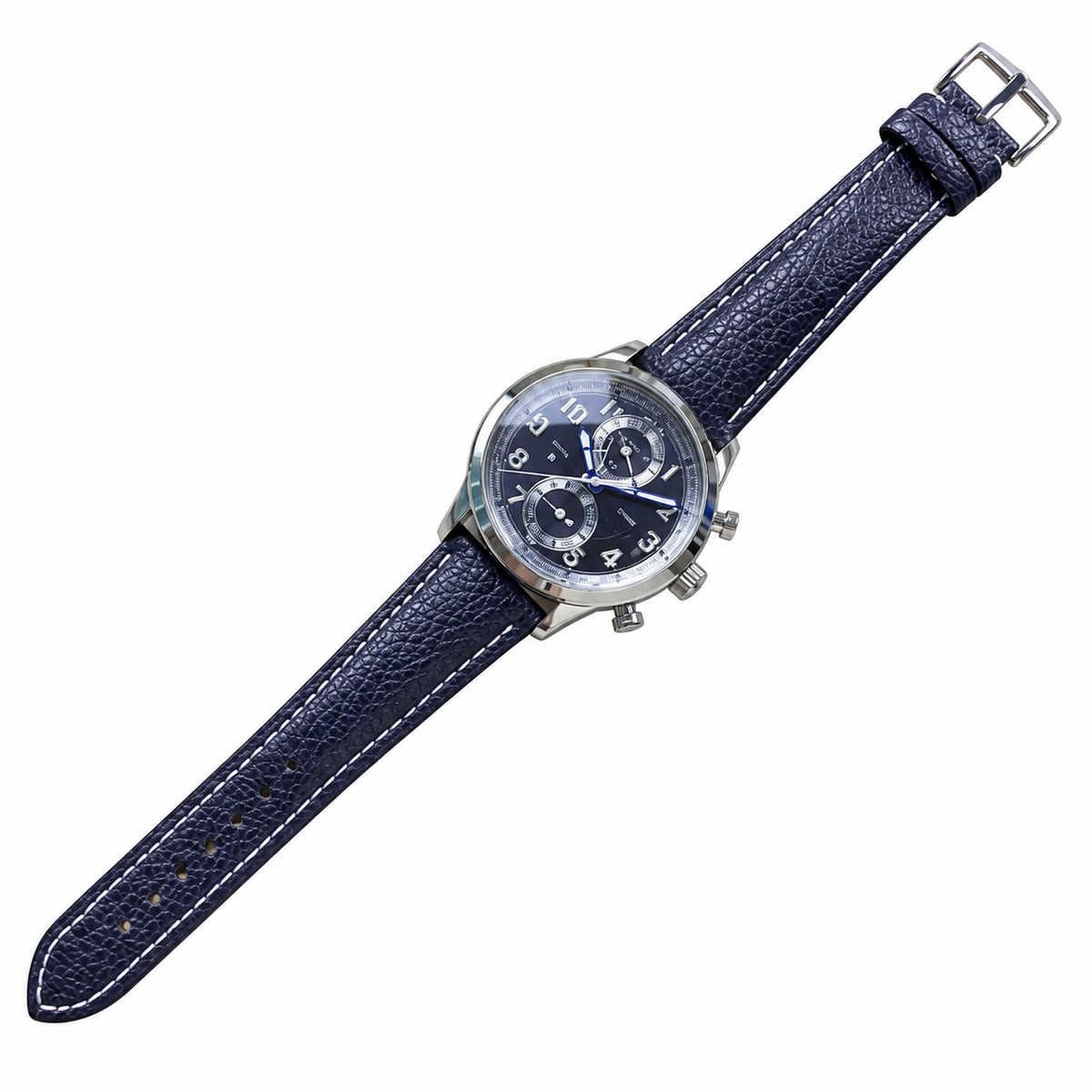 Patek Philippe Calatrava Pilot Travel Time 42mm White Gold Black Dial Slide Rule Bezel Dual Time Zone