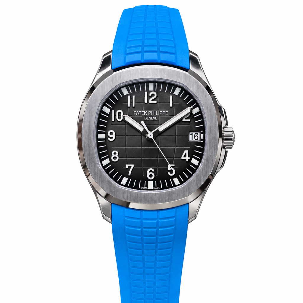 Patek Philippe Aquanaut | Steel Black Dial Blue Strap
