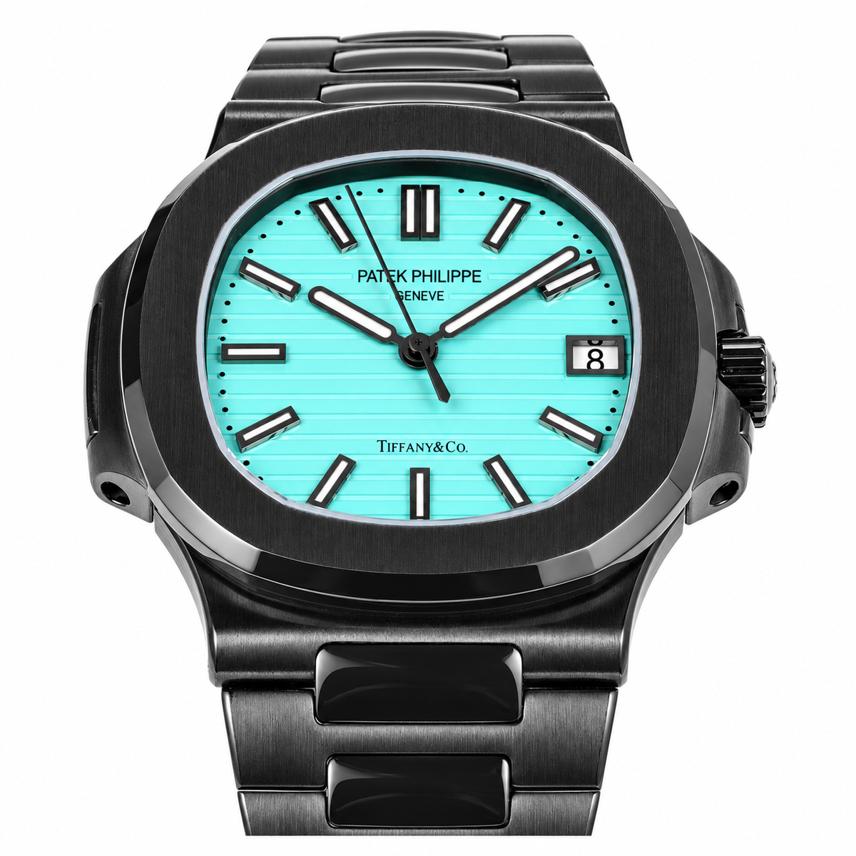 Patek Philippe Black DLC Nautilus Tiffany Blue Dial