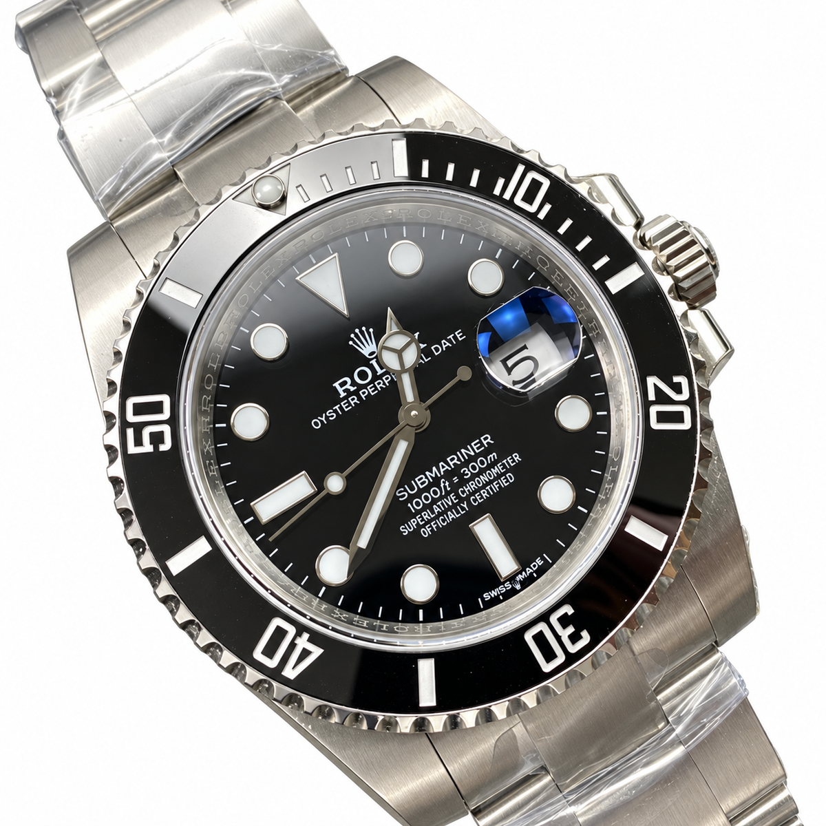 Rolex Steel Submariner Date Black Ceramic Watch
