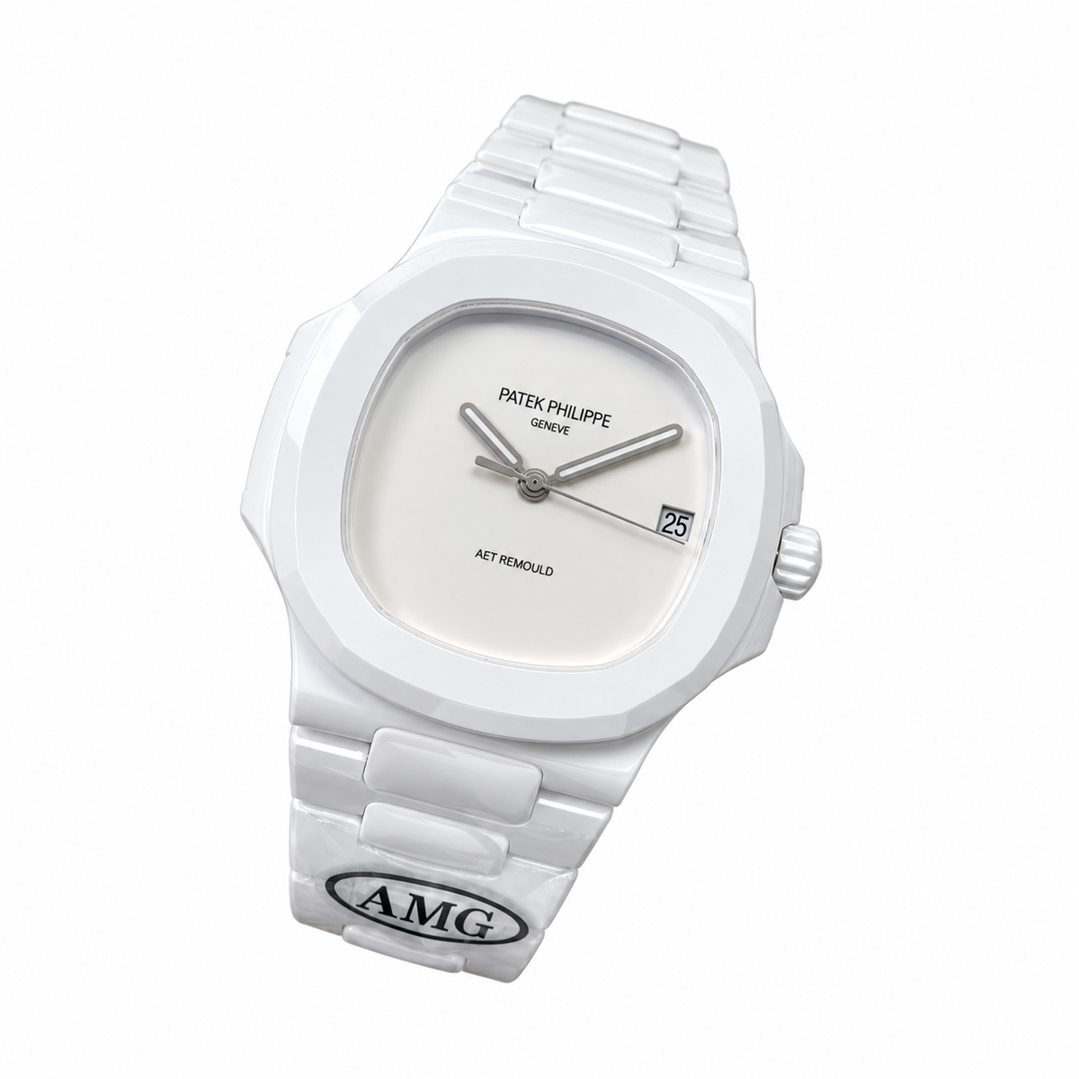 Patek Philippe White Ceramic Nautilus All White AMG Edition