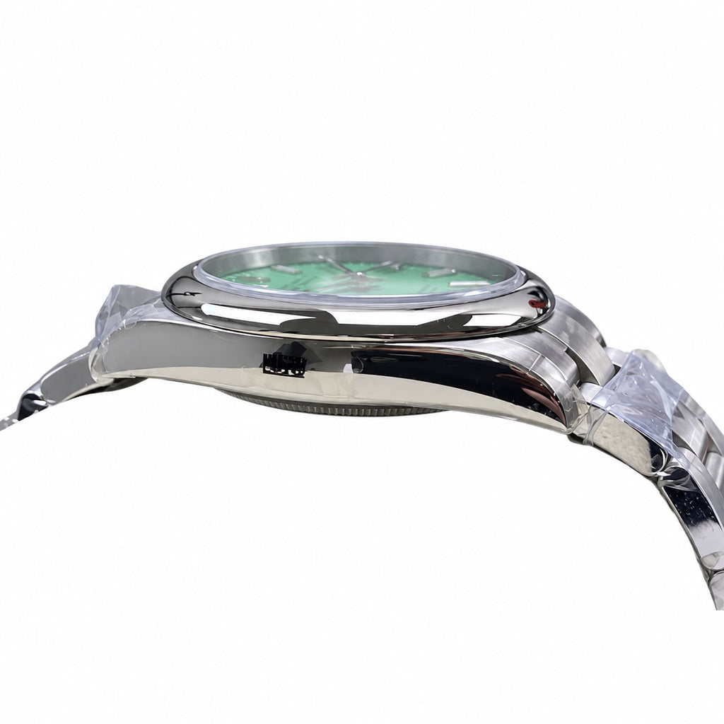 Rolex Steel Oyster Perpetual Mint Green Watch