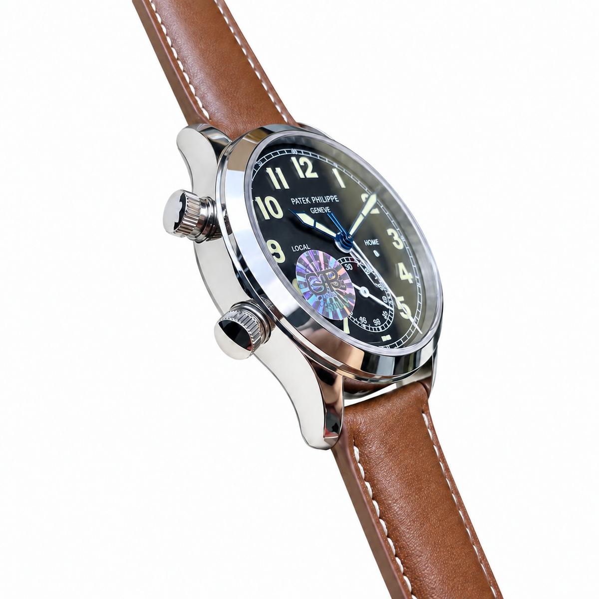 Patek Philippe Calatrava Pilot Travel Time 42mm Steel Anthracite Dial Dual Time Zone