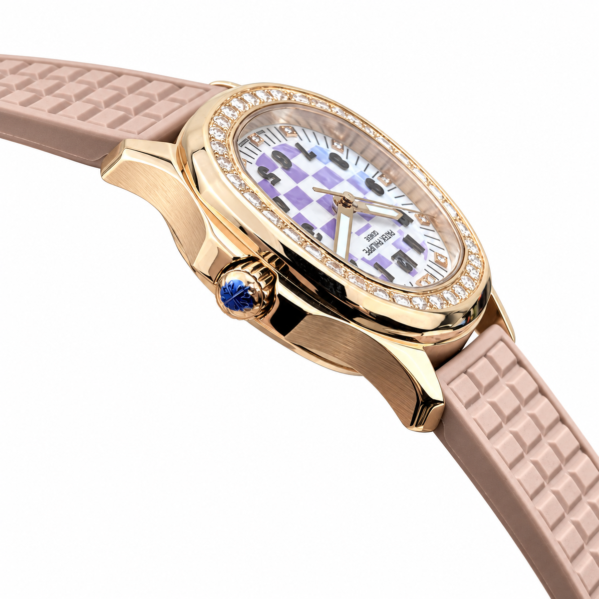 Patek Philippe Rose Gold Aquanaut Luce Diamond Bezel