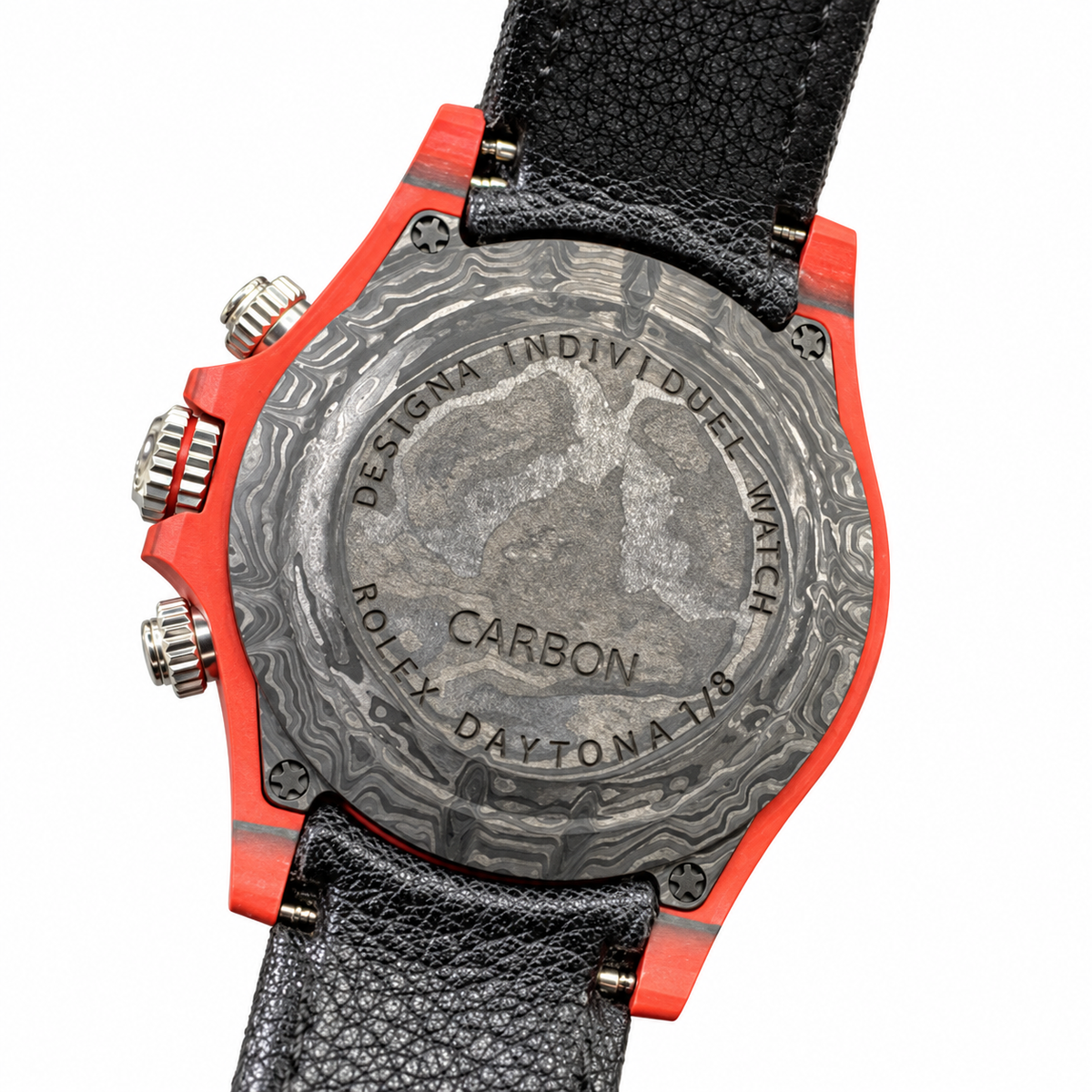 Rolex DiW Daytona Red Carbon Skeleton Watch
