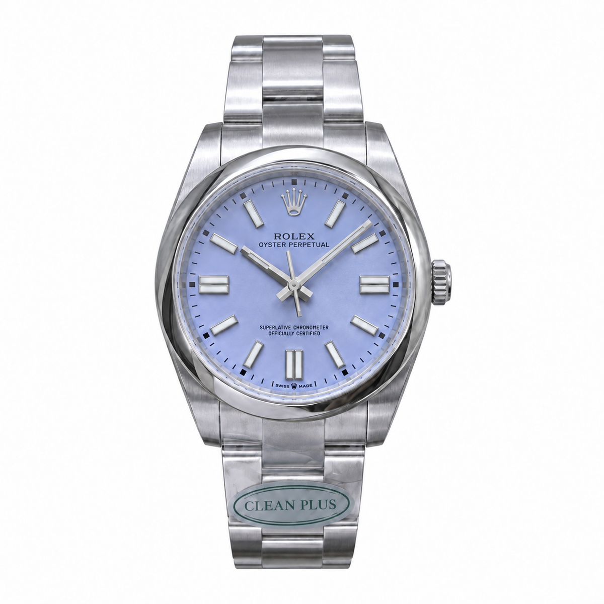 Rolex Steel Oyster Perpetual Periwinkle Blue Watch