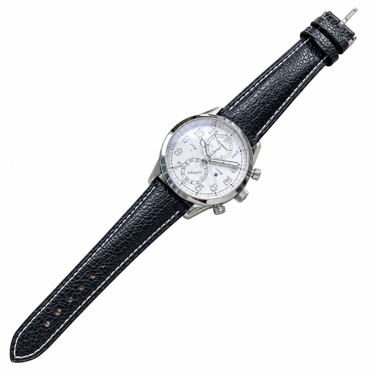 Patek Philippe Calatrava Pilot Travel Time 42mm Steel White Dial Slide Rule Bezel Dual Time Zone