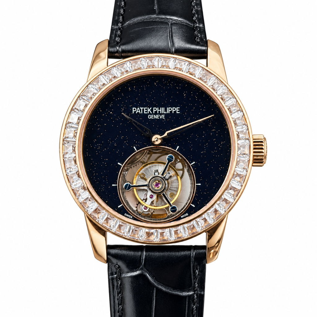 Patek Philippe Rose Gold Diamond Tourbillon Aventurine