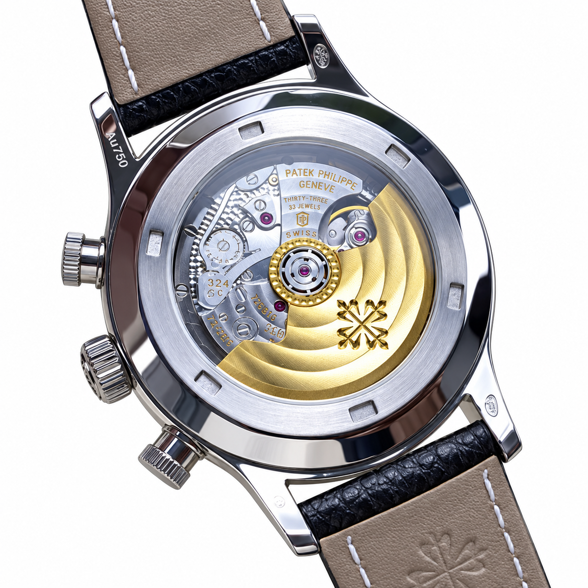 Patek Philippe Calatrava Pilot Travel Time 42mm Steel White Dial Slide Rule Bezel Dual Time Zone