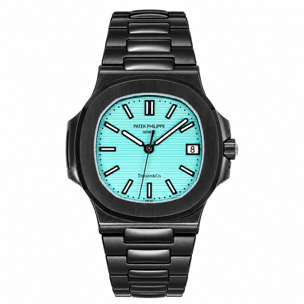 Patek Philippe Black DLC Nautilus Tiffany Blue Dial